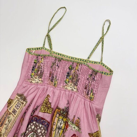 ALEMAIS Multicolour Monte Midi Dress in Linen - Picture 15 of 16